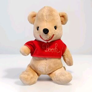 Vintage 1960s Winnie The Pooh 12” Plush w Embroidered Shirt Walt Disney Florida